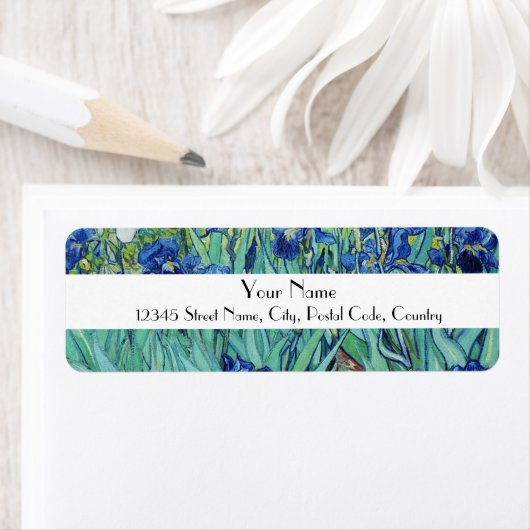 Vincent van Gogh, Irises Label (Insitu)