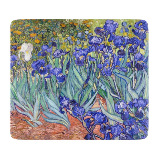 Vincent Van Gogh Irises Vintag Fine Art Schneidebrett (Vorderseite)