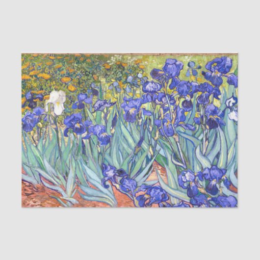 Vincent Van Gogh Irises Vintag Fine Art Seidenpapier (Vorderseite)