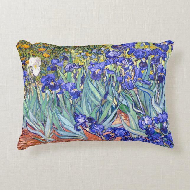 Vincent Van Gogh Irises Vintag Fine Art Zierkissen (Vorderseite)