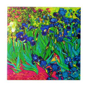 Vincent Van Gogh - Irissen - Flower Lover Pop Art Fliese