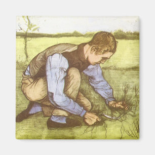 Vincent van Gogh - Junge beim Mähen mit der Sichel Magnet