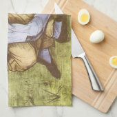 Vincent van Gogh - Junge Gras mit Sichel schneiden Geschirrtuch (Viertel Falte)