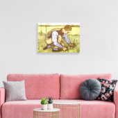 Vincent van Gogh - Junge Gras mit Sichel schneiden Leinwanddruck (Insitu (Wohnzimmer))