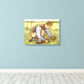 Vincent van Gogh - Junge Gras mit Sichel schneiden Leinwanddruck (Insitu (Holzboden))