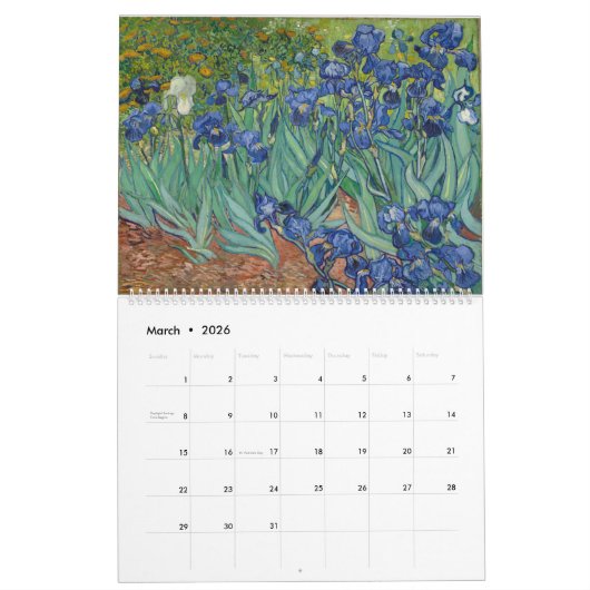VINCENT VAN GOGH Kalender (Mär 2026)