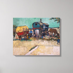Vincent Van Gogh - Karawanen, Zigeunerlager bei Ar Leinwanddruck