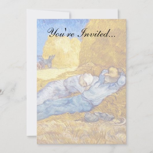 Vincent Van Gogh - Keine Erholung von der Arbeit - Einladung (Vorderseite)