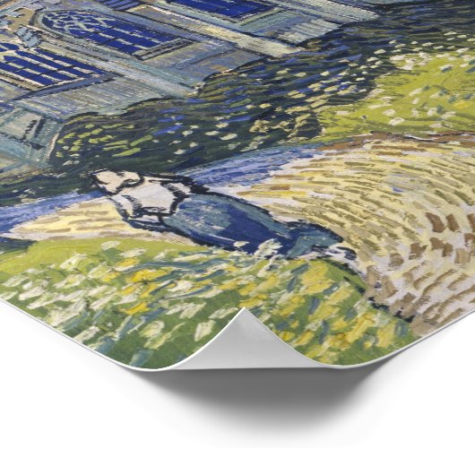 Vincent Van Gogh Kirche von Auvers Kunst-Malerei Poster (Ecke)
