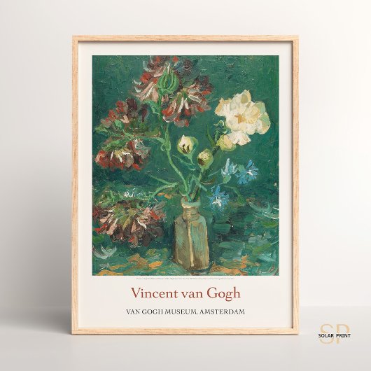 Vincent van Gogh kleine Flasche mit Peonies Art Pr Poster