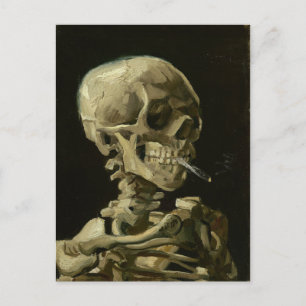 Vincent Van Gogh Kopf eines Skeletts mit Zigarette Postkarte
