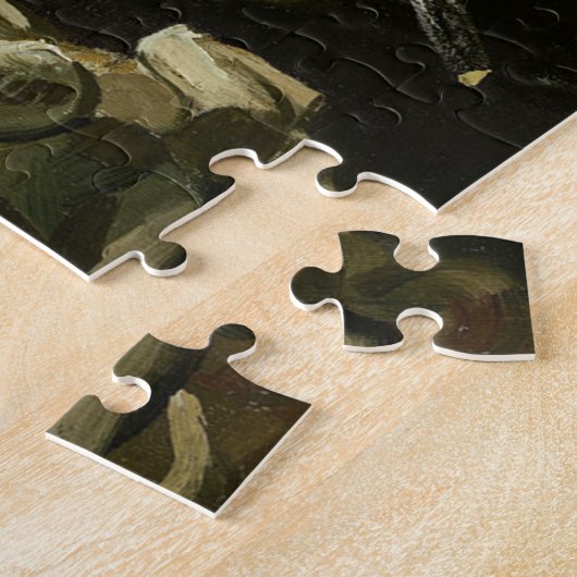 Vincent van Gogh-Kopf eines Skeletts mit Zigarette Puzzle (Seite)