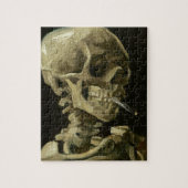 Vincent van Gogh-Kopf eines Skeletts mit Zigarette Puzzle (Vertikal)