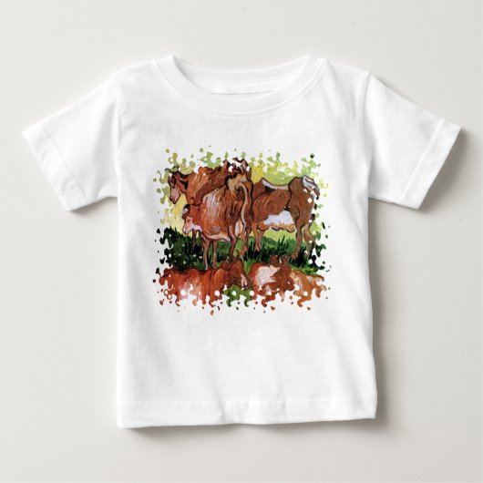 Vincent Van Gogh - Kühe (nach Jordaens) Baby T-shirt (Vorderseite)