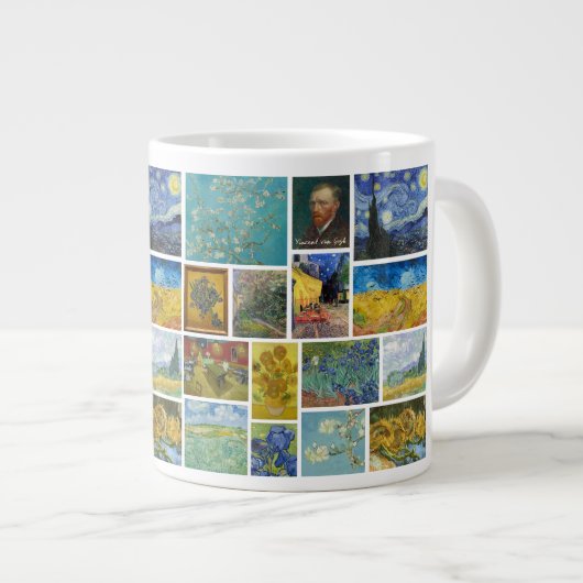 Vincent Van Gogh Kunstgalerie Collage Jumbo-Tasse (Vorderseite Rechts)