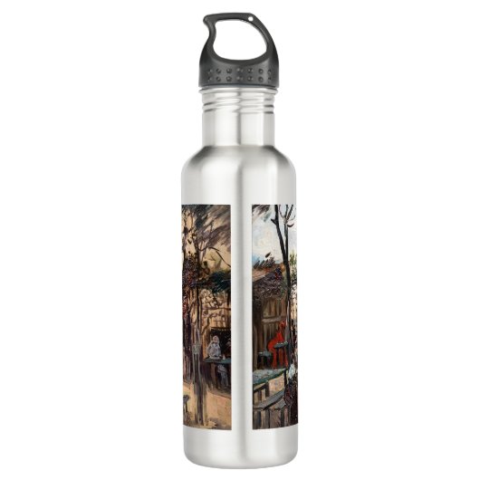 Vincent Van Gogh - La Guinguette auf Montmartre Edelstahlflasche (Rückseite)
