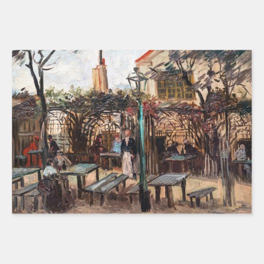 Vincent Van Gogh - La Guinguette auf Montmartre Geschenkpapier Set (Vorderseite)