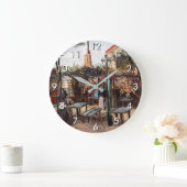Vincent Van Gogh - La Guinguette auf Montmartre Große Wanduhr (Zuhause)