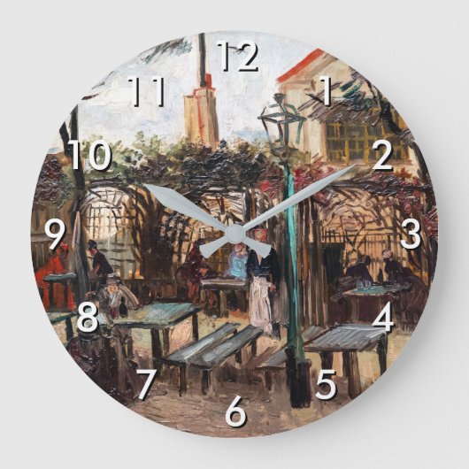 Vincent Van Gogh - La Guinguette auf Montmartre Große Wanduhr (Vorderseite)