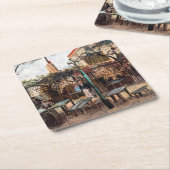 Vincent Van Gogh - La Guinguette auf Montmartre Rechteckiger Pappuntersetzer (angewinkelt)