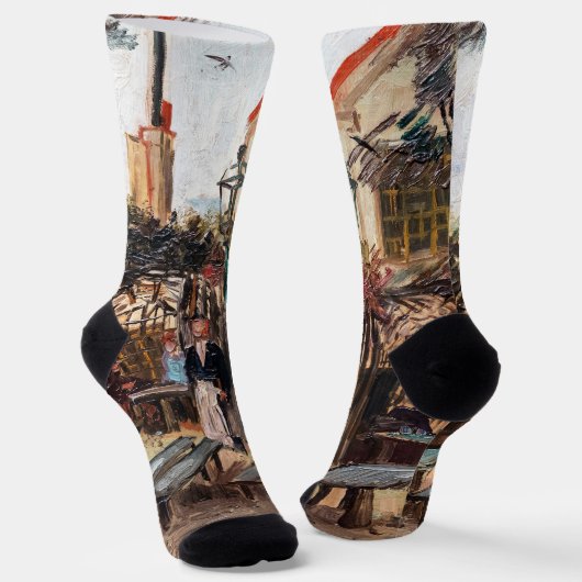 Vincent Van Gogh - La Guinguette auf Montmartre Socken (Gewinkelt)