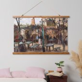 Vincent Van Gogh - La Guinguette auf Montmartre Wandteppich Mit Holzrahmen (Schlafzimmer)