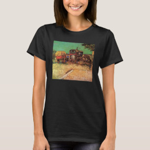 Vincent van Gogh - Lager von Zigeunern mit Wagen T-Shirt