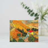 Vincent Van Gogh Landscape & House erweitert Postkarte (Stehend Vorderseite)