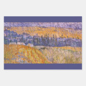 Vincent van Gogh - Landschaft bei Auvers im Regen Geschenkpapier Set (Vorderseite)
