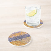 Vincent van Gogh - Landschaft bei Auvers im Regen Sandstein Untersetzer (Seite)