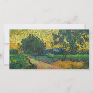 Vincent van Gogh - Landschaft bei Twilight Dankeskarte