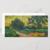 Vincent van Gogh - Landschaft bei Twilight Dankeskarte (Vorne/Hinten)