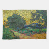 Vincent van Gogh - Landschaft bei Twilight Geschirrtuch (Horizontal)