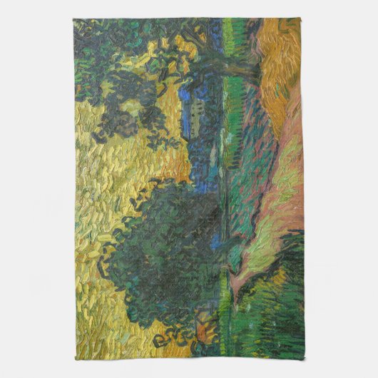 Vincent van Gogh - Landschaft bei Twilight Geschirrtuch (Vertikal)