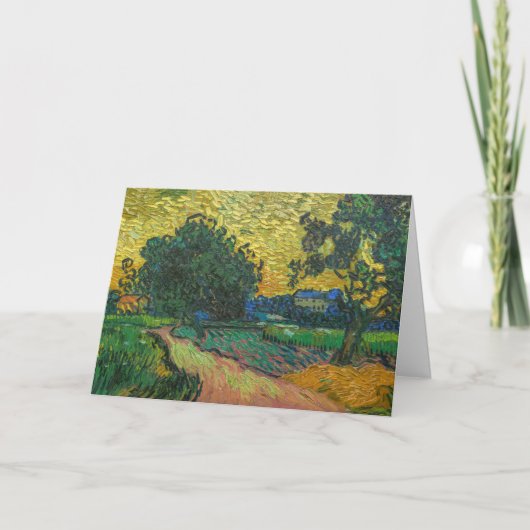 Vincent van Gogh - Landschaft bei Twilight Karte (Vorderseite)
