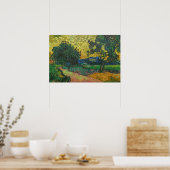 Vincent van Gogh - Landschaft bei Twilight Poster (Küche)