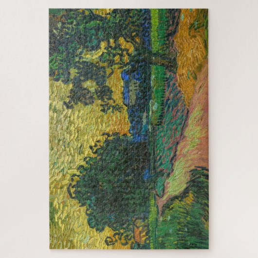 Vincent van Gogh - Landschaft bei Twilight Puzzle (Vertikal)