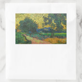 Vincent van Gogh - Landschaft bei Twilight Rechteckiger Aufkleber (Tasche)