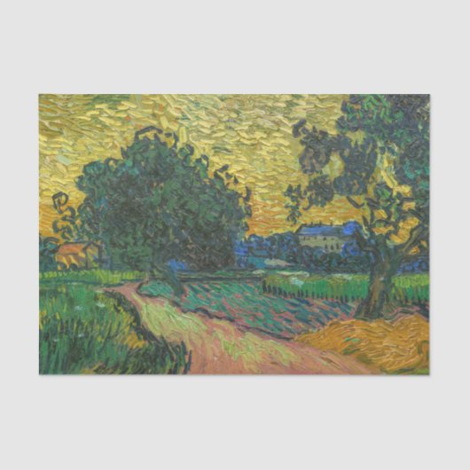 Vincent van Gogh - Landschaft bei Twilight Seidenpapier (Vorderseite)