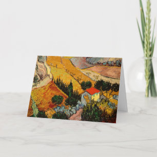 Vincent van Gogh - Landschaft, Haus und Pflüger Karte