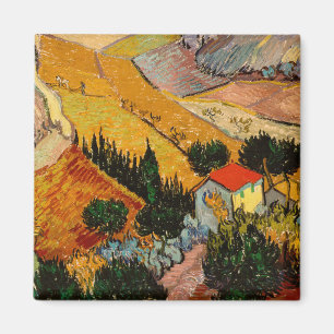Vincent van Gogh - Landschaft, Haus und Pflüger Magnet