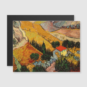 Vincent van Gogh - Landschaft, Haus und Pflüger Magnetkarte