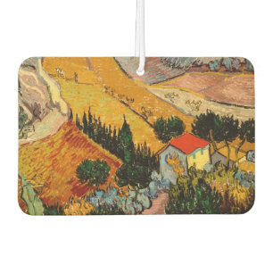 Vincent van Gogh - Landschaft, Haus und Plowman Autolufterfrischer