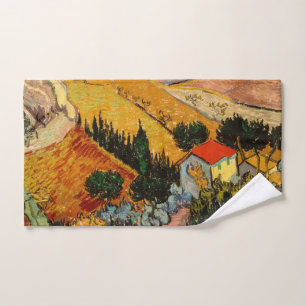 Vincent van Gogh - Landschaft, Haus und Plowman Badhandtuch Set