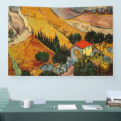 Vincent van Gogh - Landschaft, Haus und Plowman Banner (Messe)