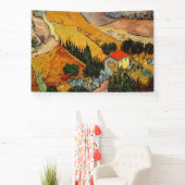 Vincent van Gogh - Landschaft, Haus und Plowman Banner (InSitu)