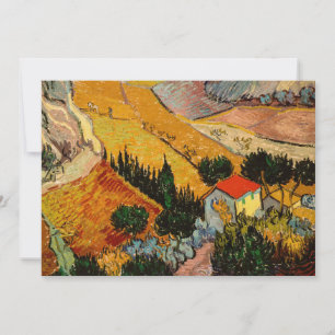 Vincent van Gogh - Landschaft, Haus und Plowman Einladung
