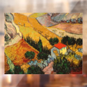 Vincent van Gogh - Landschaft, Haus und Plowman Fensteraufkleber (Blatt 2)