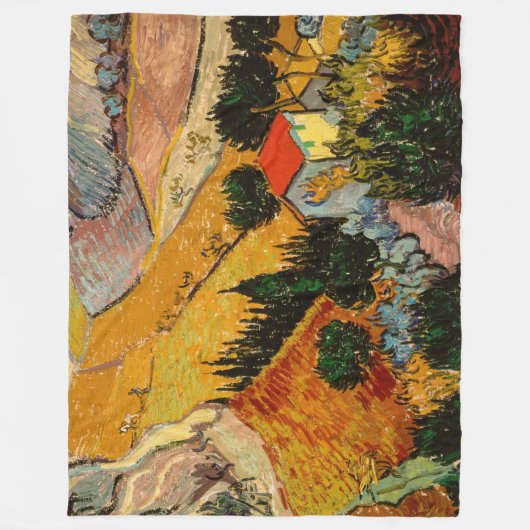 Vincent van Gogh - Landschaft, Haus und Plowman Fleecedecke (Vorderseite)