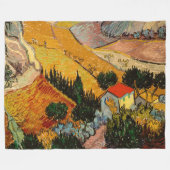 Vincent van Gogh - Landschaft, Haus und Plowman Fleecedecke (Vorderseite (Horizontal))